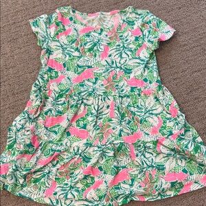 Lilly Pulitzer size 4T girls Floral Pink and Green Kids Dress